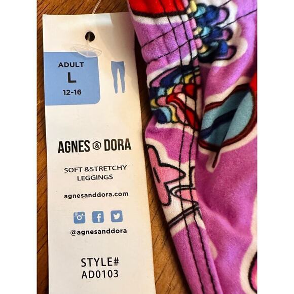 NWT Agnes & Dora Emoji Print Leggings Size Large - Picture 4 of 7